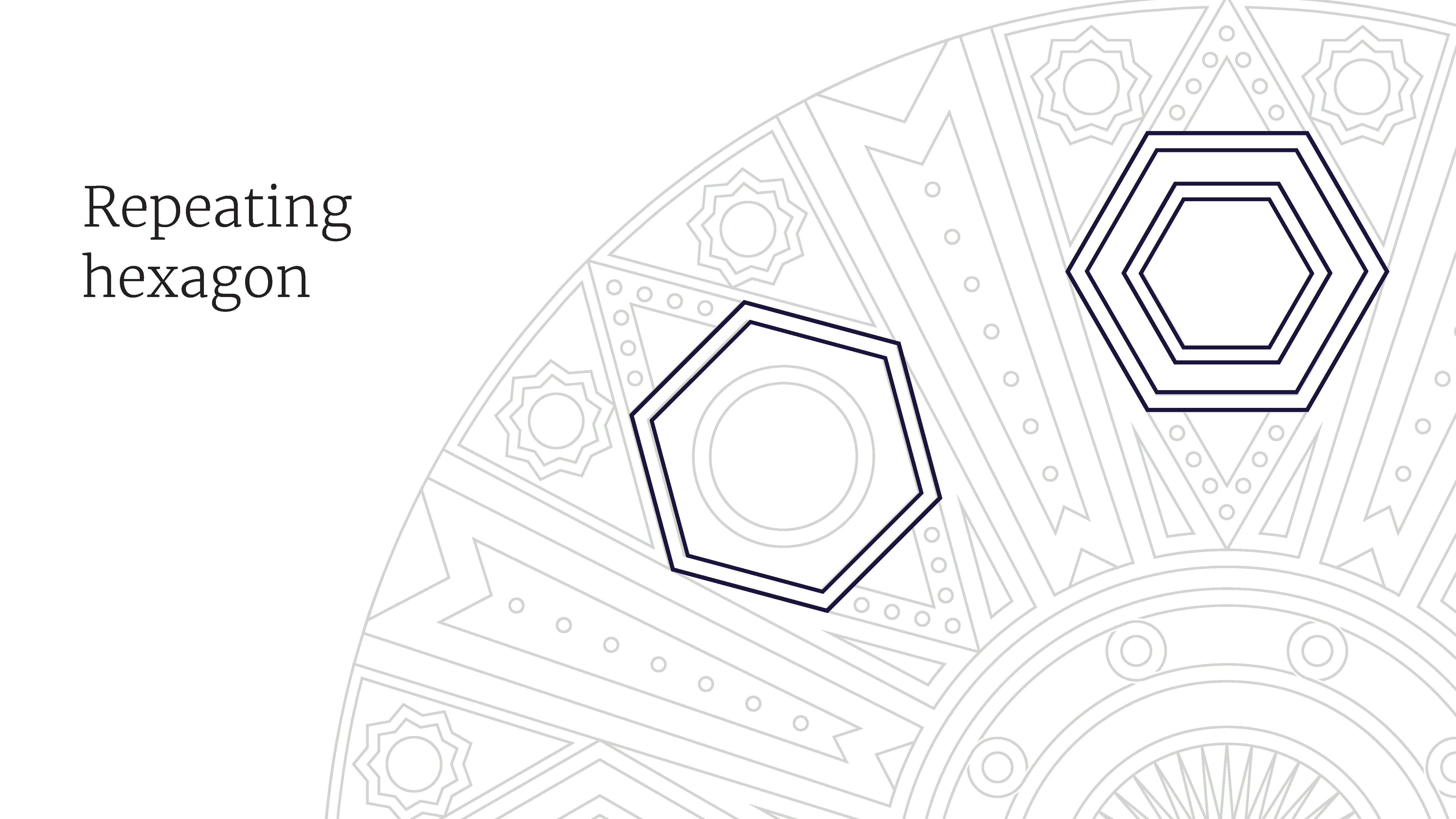 repeating hexagon shape in the NAS ceiling pattern