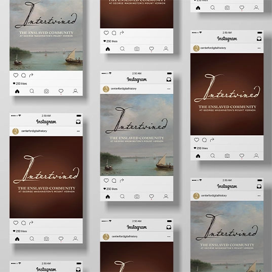 custom letter art for the podcast Intertwined